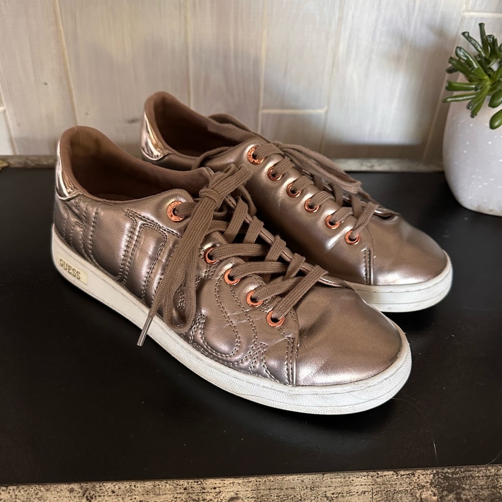 Guess Shiny Bronze Sneakers for Women